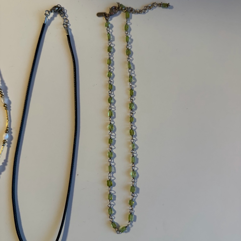 Green beaded necklace